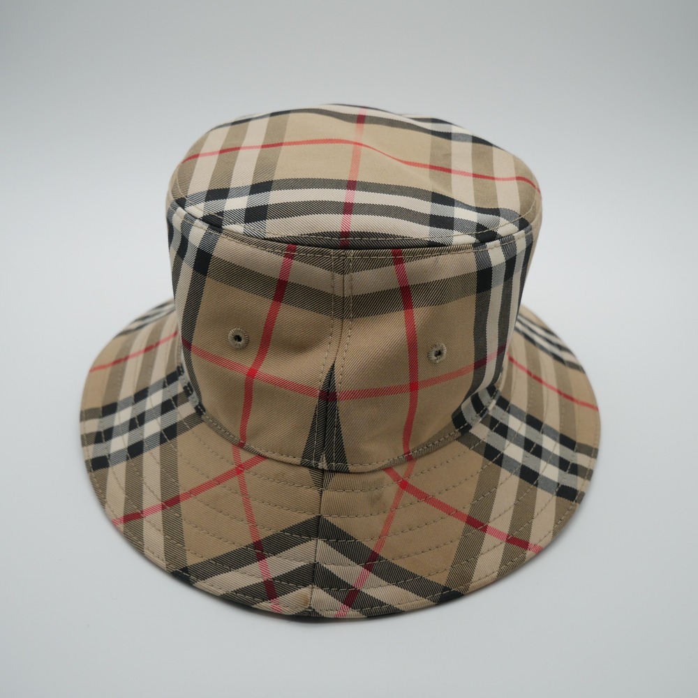 Burberry Kids Vintage Check Bucket Hat Beige Plaid Toddler 12M-18M
